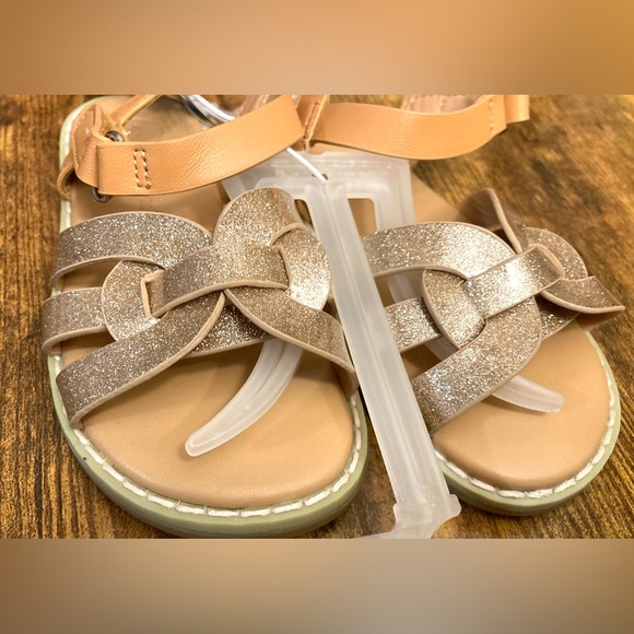 Toddler Girls' Everleigh Sandals - Cat & Jack™ Gold Size 7T new - Picture 3 of 5